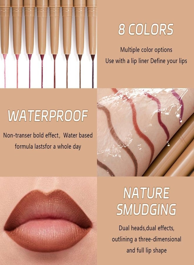 Hxssll Matte Lip Liner – Dual-Ended Retractable Pencil with Silicone Smudger, Waterproof Long Wear Crayon for Flawless Contour & Plump Lips, Vegan Cruelty-Free Beauty for Everyday Elegance (05#, 1PCS) - Image 5
